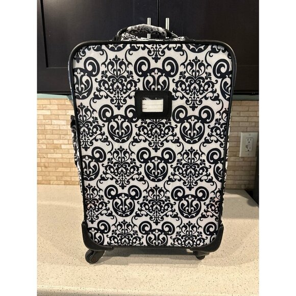 Rare DISNEY HAUNTED MANSION MICKEY LUGGAGE 360 WHEELED CARRY ON SPINNER SUITCASE - Picture 2 of 8